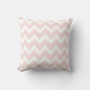 Pink and White Chevron Cushion