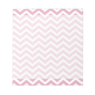 Pink and white chevron notepad