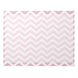 Pink and white chevron notepad