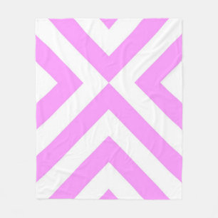 Pink and White Chevrons Fleece Blanket