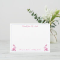 Pink And White Chinoiserie Bunny Girl Baby Shower