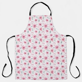 Pink and White Christmas Cook's Apron