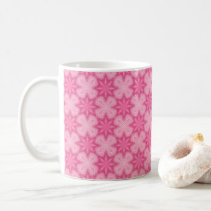 Pink And White Coffee Mug