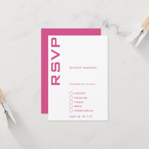 Pink and White Contemporary Invitation
