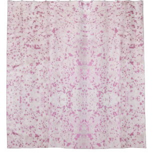 Pink and White Cowhide Country Western Shower Curtain