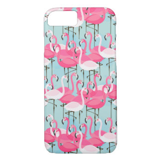 Pink And White Crowd Of Flamingos Case-Mate iPhone Case