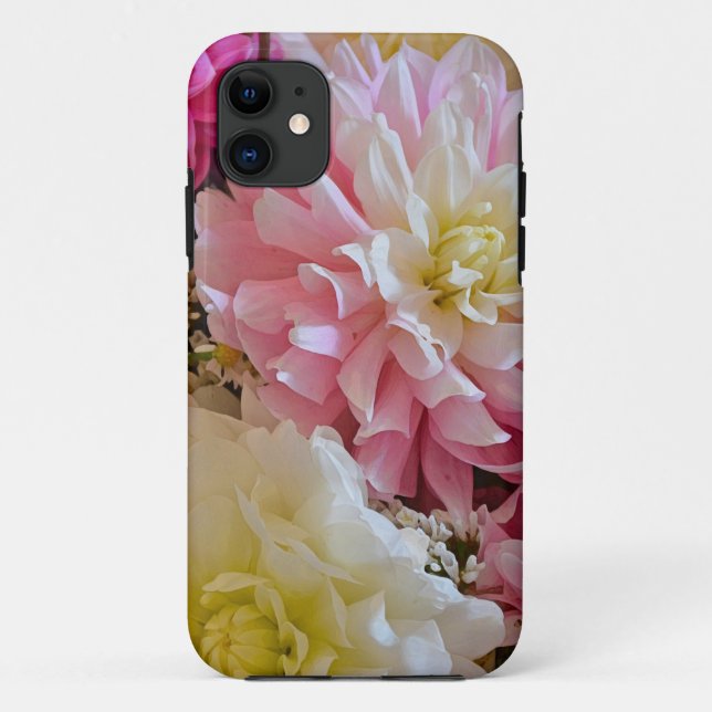 Pink and white dahlia flowers Case-Mate iPhone case (Back)