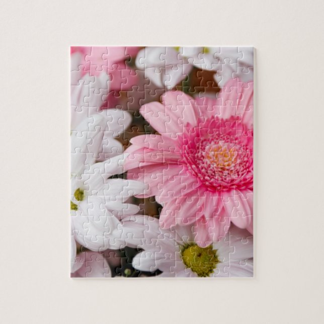 Pink and White Daisies Jigsaw Puzzle (Vertical)
