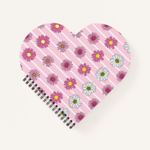 Pink and White Daisies Wildflower Whimsy Notebook