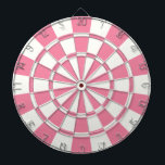 Pink And White Dartboard<br><div class="desc">Pink And White Dart Board</div>