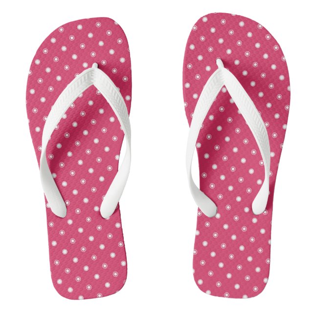 pink and white dots jandals (Footbed)