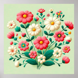 🌸 Pink And White Floral Bouquet Spring Decor 🌸