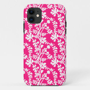 Pink And White Floral Repeating Pattern Case-Mate iPhone Case