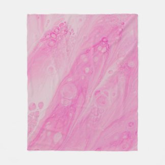 PINK AND WHITE FLORAL TEXTILE FLEECE BLANKET