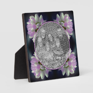 Pink And White Flower Create Your Own Photo Plaque
