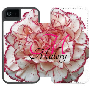 Pink and White Flower iPhone 6 Wallet Case w/Name Incipio Watson™ iPhone 5 Wallet Case