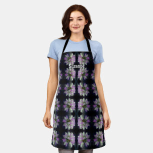 Pink And White Flower Pattern Personalised  Apron