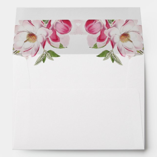 Pink And White Flowers Envelope (Back (Bottom))