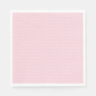 Pink and White Geographic Paper Napkin