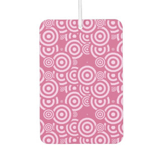 pink and white geometric car air freshener