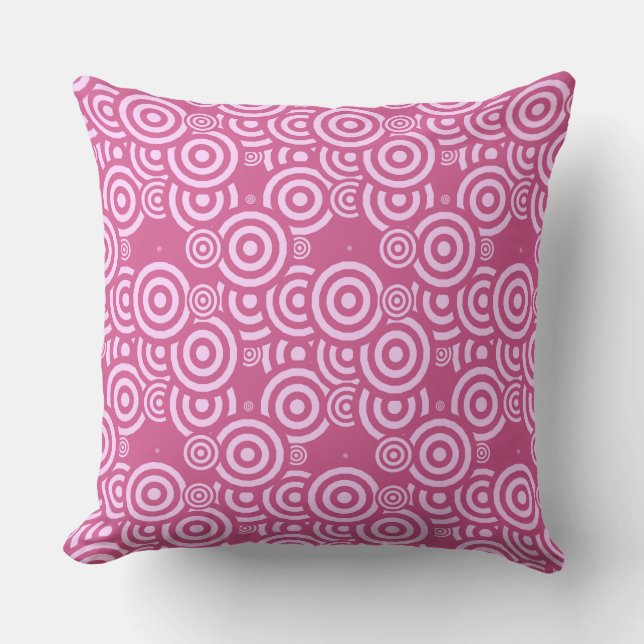pink and white geometric cushion (Front)