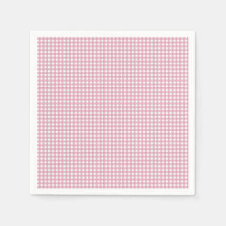 Pink and White Gingham Napkin