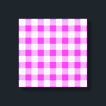 Pink and White Gingham Pattern Canvas Print<br><div class="desc">Dark pink, pink, and white squares form a bold, buffalo plaid. The pink and white gingham pattern was digitally designed from scratch. The white is transparent, so you can change it if you like. Just click the "Customise it" button, then select a “Printed Background Colour” in the sidebar. When you're...</div>