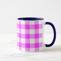 Pink and White Gingham Pattern