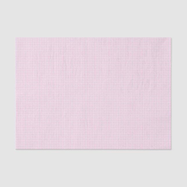 Pink and White Gingham Tissue Paper (Front)