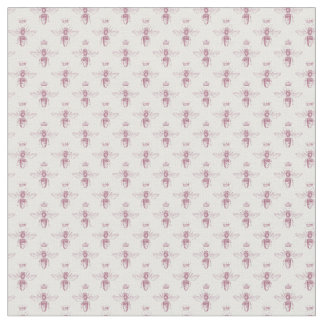 Pink and White Graphic Designs Fabric