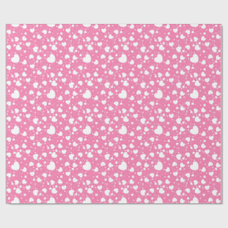 Pink and White Hearts Wrapping Paper