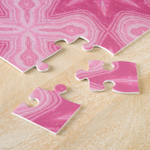 Pink And White Jigsaw Puzzle