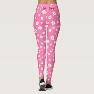 Pink and White Leggings