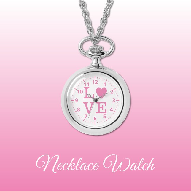 Pink and white Love Necklace Watch (Creator Uploaded)