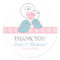 Pink and White Lovebirds Wedding Favour Sticker
