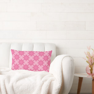 Pink And White Lumbar Cushion
