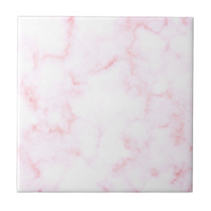 Pink and White Marble   Custom Ceramic Tile
