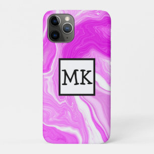 Pink and White Marble Swirls Personalised  Case-Mate iPhone Case