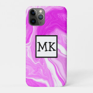 Pink and White Marble Swirls Personalized   Case-Mate iPhone Case
