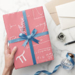 Pink and White Mathematic Formulas and Equations Wrapping Paper<br><div class="desc">Great mathematics wrapping paper for your gift wrapping. Either for graduations,  birthdays or even teacher's appreciation day,  this wrapping paper is perfect to use in your gifts to your special math nerd person. Illustrated and designed by Patricia Alvarez.</div>