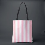 Pink and White Medium Vertical Stripes Pattern Tote Bag<br><div class="desc">Pink and white medium size vertical stripes pattern,  a simple but elegant design</div>
