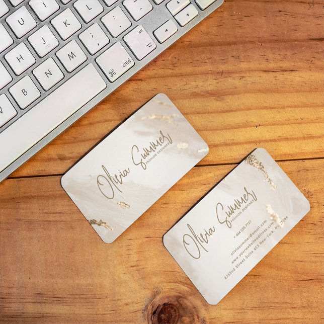 Pink And White Minimalist  Business Card (Creator Uploaded)