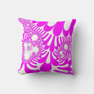Pink and White Mod Cushion