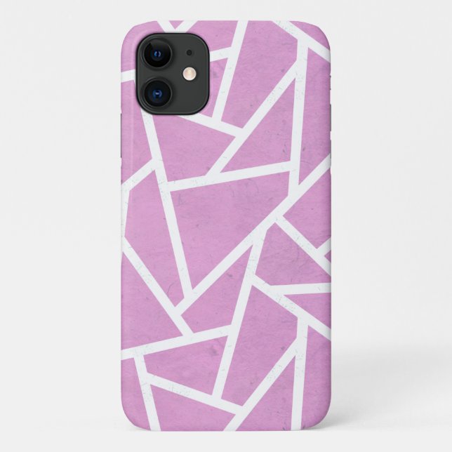 Pink and white mosaic pattern Case-Mate iPhone case (Back)