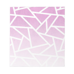 Pink and white mosaic pattern notepad
