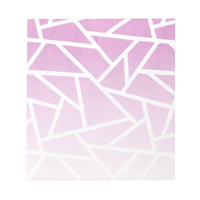 Pink and white mosaic pattern notepad (Front)