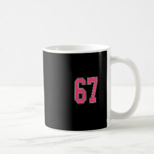 Pink And White Number 67 Jersey Player Uniform #67 Coffee Mug