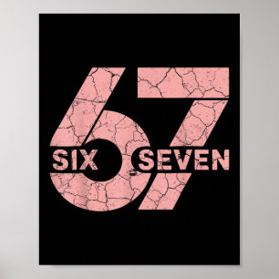 Pink And White Number 67 Jersey Player Uniform #67 Poster