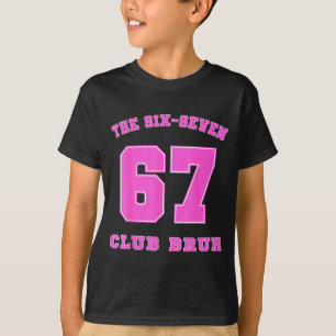 Pink and white number 67 vintage sports meme kids T-Shirt