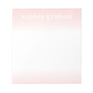Pink and White Ombre Notepad